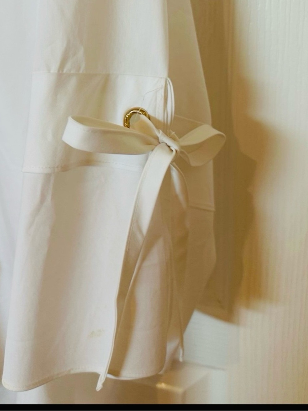 CALVIN KLEIN size 1X White Oversized Button-Up Quarter Sleeve Blouse NEW $89 - Picture 6 of 13